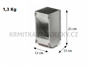 Zásobník k venkovnímu zavěšení na zrní i granule 14 cm jednokomorový