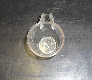 Plastová miska - k napájení i krmení čirá kulatá, 35ml